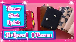 2021 PLANNER STACK UPDATE | WHICH PLANNERS FROM THE ORIGINAL 9 AM I STILL USING | OOPS ITS 11!!