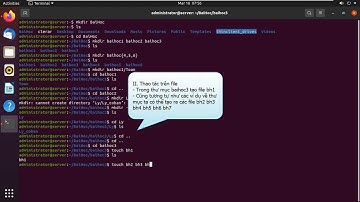Bài 10. Tạo xóa file thư mục trong ubuntu