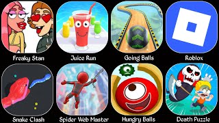 Roblox,Freaky Stan,Juice Run,Going Balls,Snake Clash,Spider Web Master,Hungry Balls,Death Puzzle screenshot 2