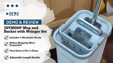 Demo and Review - JOYMOOP Mop and Bucket with Wringer Set