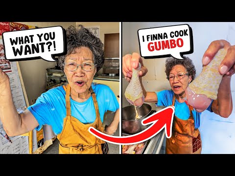 I asked Hood Asian Grandma to Cook Soul Food! SHE YELLED AT ME