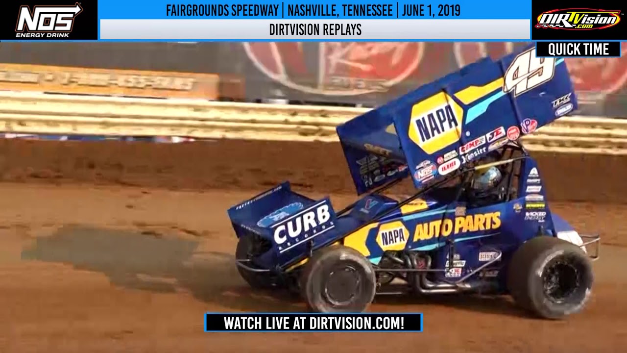 World of Outlaws NOS Energy Drink Sprint Cars Fairgrounds Speedway June