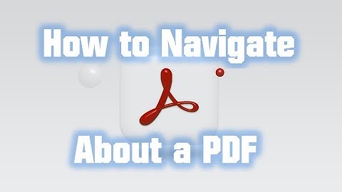 How to navigate about a pdf