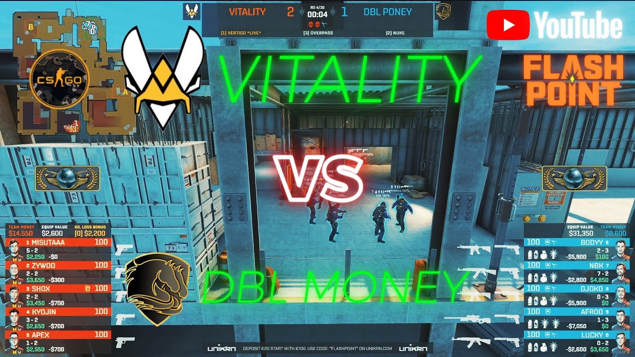 CSGO Flashpoint 3 Day 16 VITALITY Vs DBL PONEY YouTube