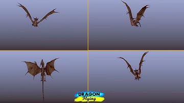 Dragon flying 3D Maya Animation ||