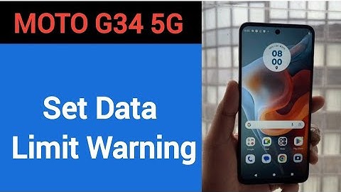 how to set data limit warning,Moto G34 5G me data limit kaise set karen