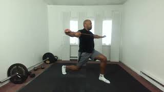 SPLIT SQUAT BAND PULL APART/R