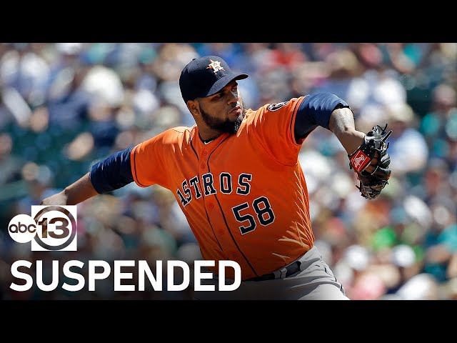 Houston astros right-handed pitcher Francis Martes suspended 