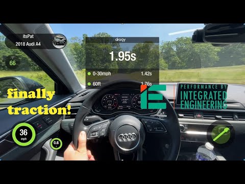 2018 Audi A4 B9 IE Stage 2 0 60 run with the dragy and launch control