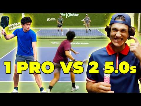 Can 1 Pro Beat TWO 5.0 Pickleball Players?!