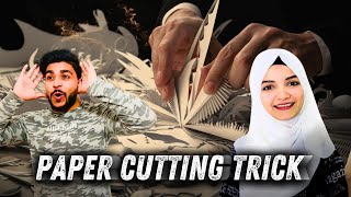Shocking and easy Paper cutting trick Game with Umer I Paper cutting challenge screenshot 2
