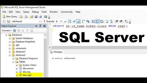 SQL Server tutorial: Remove red lines in query when creating new tables(Refresh Local Cache)