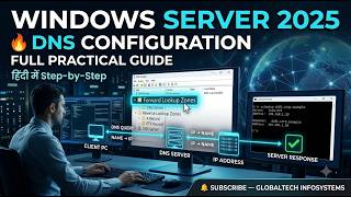 Windows Server 2025 DNS Configuration 🔥 Full Practical Guide in Hindi | Step-by-Step Tutorial