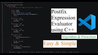 Postfix Expression Evaluation Code in CPP