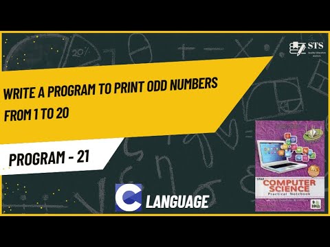 Program-21 | Write a program to print odd numbers from 1 to 20 | STS (Science + Coding) Academy