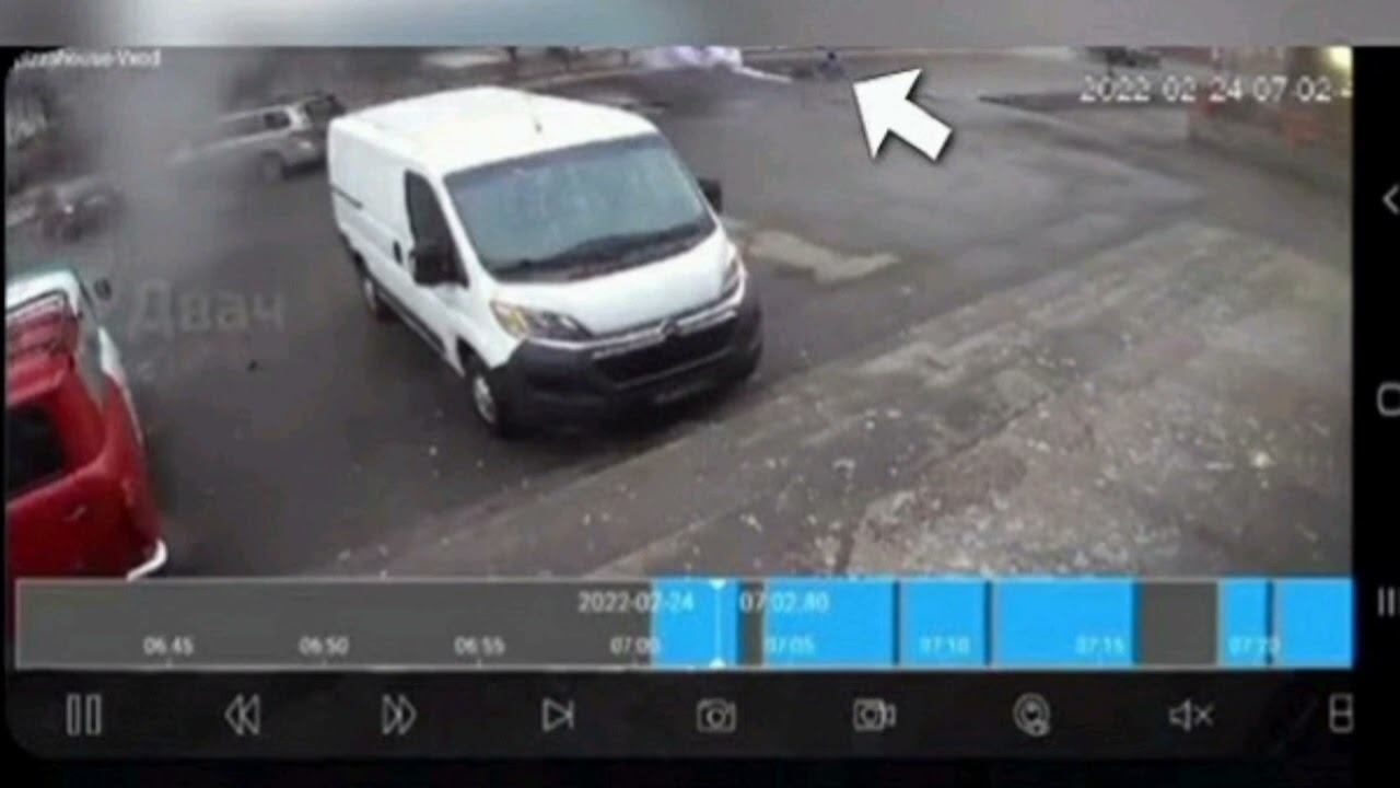 Girl Riding Bike In Ukraine Missile Video On Twitter and YouTube