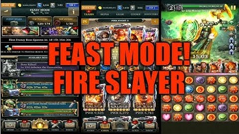 Legendary Game Of Heroes: Feast Mode Event Gameplay/Team Testing  (Fire slayer) + Lucky Vault Pull!