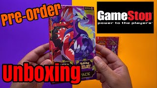 Pokemon Scarlet and Violet Double Pack Gamestop Pre Order Unboxing ASMR - The Best US Exclusive