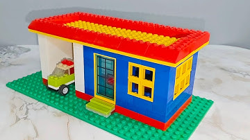 How To Build a LEGO House With Garage| Lego Bricks ASMR | Lego ASMR Sound/Building Blocks Asmr #asmr