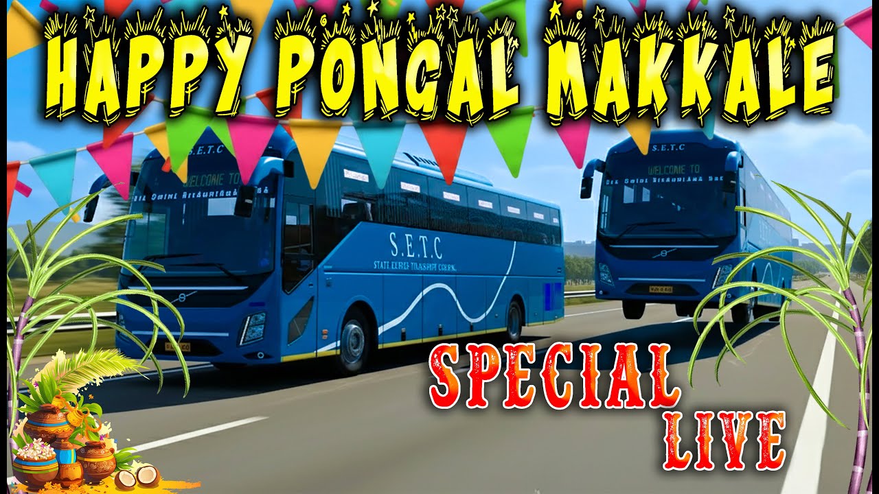 Happy Pongal makkalai bus Driver Ets2 g29 steering wheel gameplay Tamil - VTG