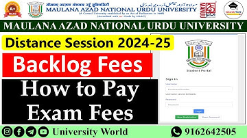 Manuu Distance Backlog Exam form Fees Pay | How to Pay Backlog Exam Fee | @UniversityWorld
