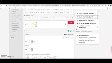 CALCULATE DETERMINANT OF A MATRIX USING SYMBOLAB CALCULATOR