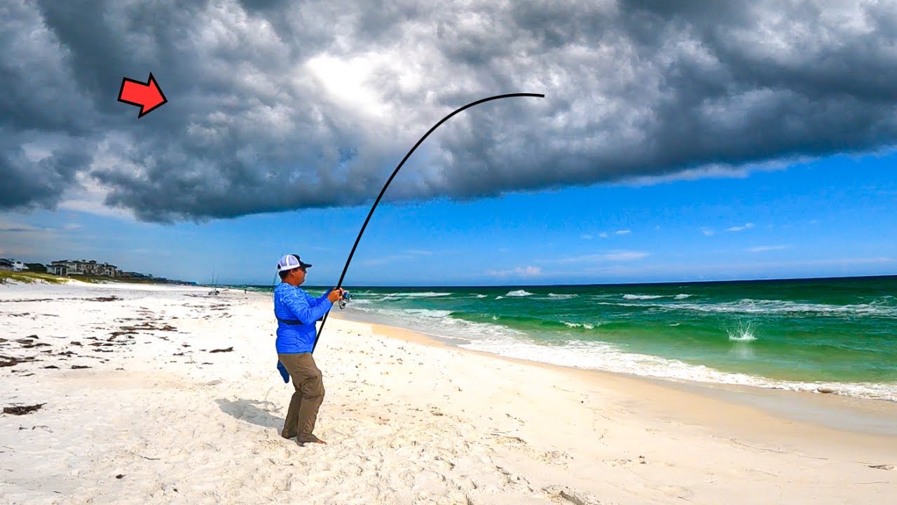 Surf Fishing During a Storm and Caught This! (First of the Year!)