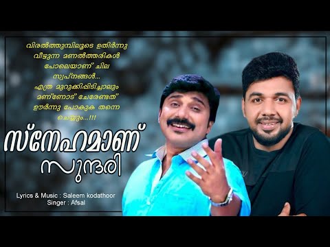 ചില ഓർമ്മകൾക്ക് ഇന്നും വല്ലാത്തൊരു സൗന്ദര്യമാണ് | സ്നേഹമാണ് സുന്ദരി | SALEEM KODATHOOR | AFSAL