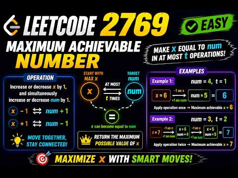 LeetCode 2769 - Find the Maximum Achievable Number | Easy Math Solution | C++