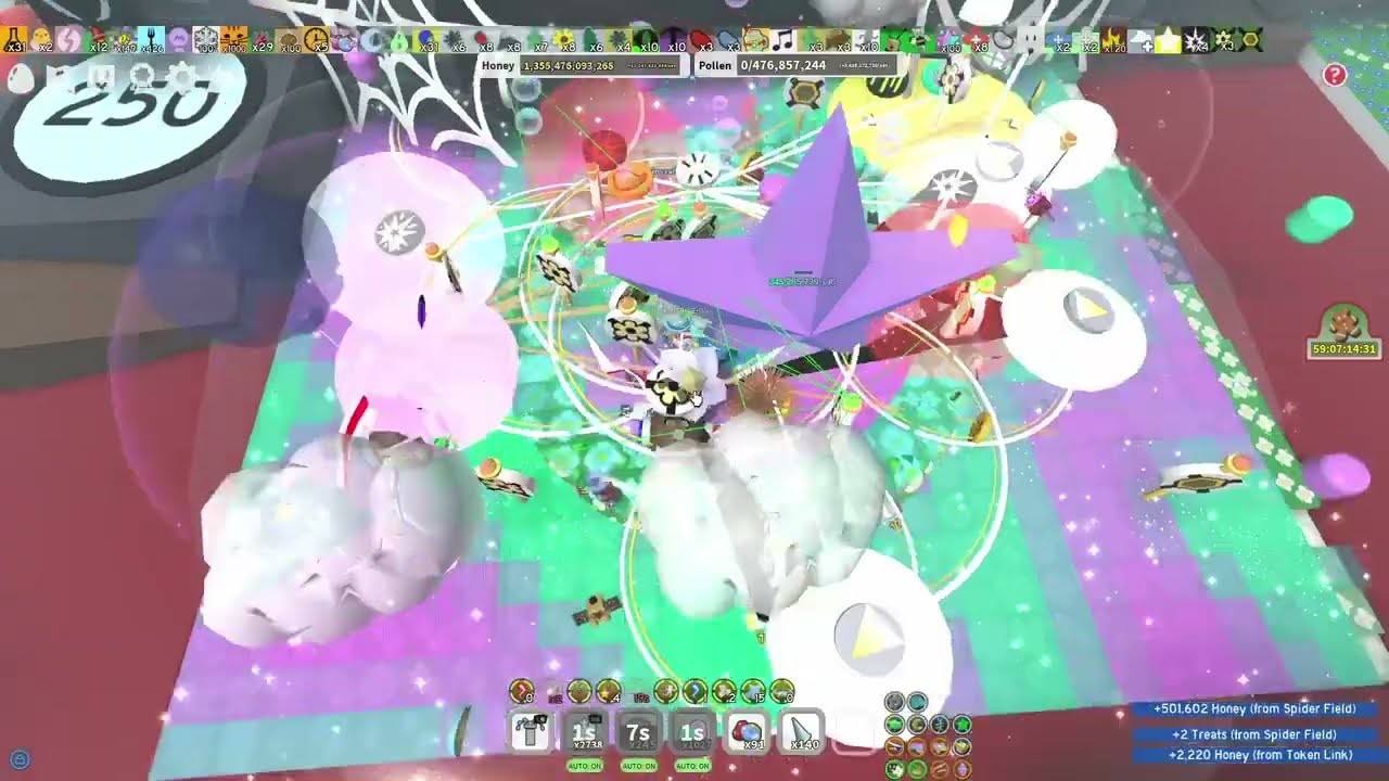 400B Star & White Hive Boost Ultimate Early-Game Power-Up in Bee Swarm Simulator