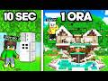 CASA sull'ALBERO MODERNA da 10 SECONDI contro da 1 ORA in Minecraft!