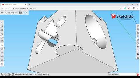 SketchUp for Schools - Add shape to outside of cube