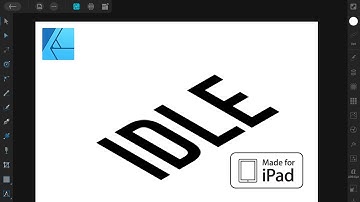 iPad - How to create an isometric text without grid (iPad - Affinity Designer)