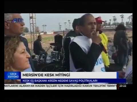 21 Aralık Mersin Bölge Mitingimiz Artı Tv ekranlarında