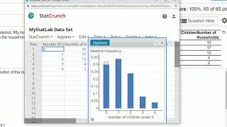 StatCrunch   Frequency Table to Relative Frequency Table