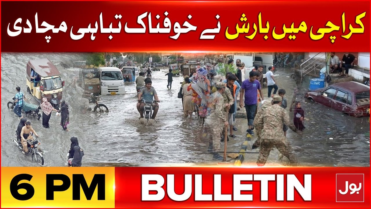 Rain In Karachi Updates | BOL News Bulletin At 6 PM | Rain In Pakistan ...