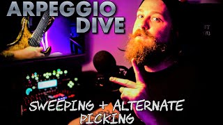 Arpeggio Dive 2 - Sweep Picking Lesson - Jesse Michel
