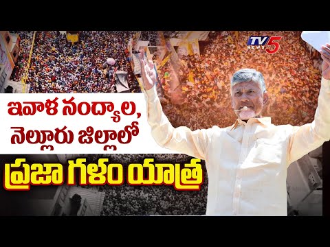 ఇవాళ నంద్యాల,నెల్లూరు జిల్లాలో ప్రజా గళం యాత్ర | Chandrababu Praja Galam Yatra Latest Updates | TV5 - TV5NEWSSPECIAL