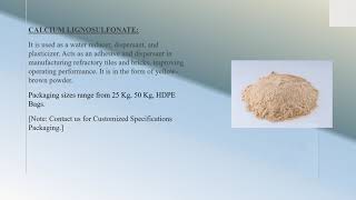 Calcium Lignosulfonate by CHOICE ORGANOCHEM LLP