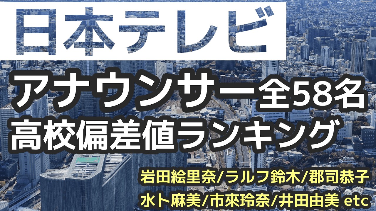 日本テレビアナウンサー　高校/大学/経歴まとめ