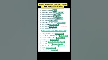 Hidden Mobile Phone Codes That Actually Work!" #shorts #trending