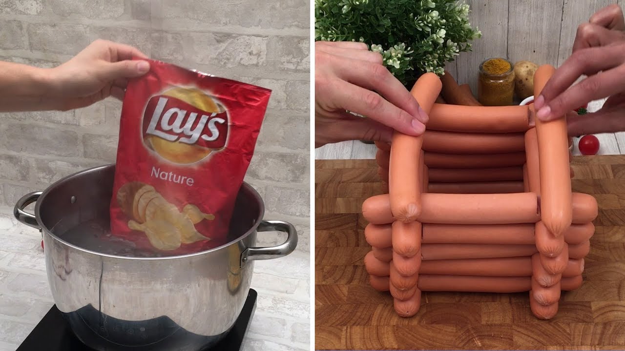 Chefclub's craziest WTF recipes! A hot dog tower 🌭 A chocolate volcano 🌋   Dippable brownies🍦