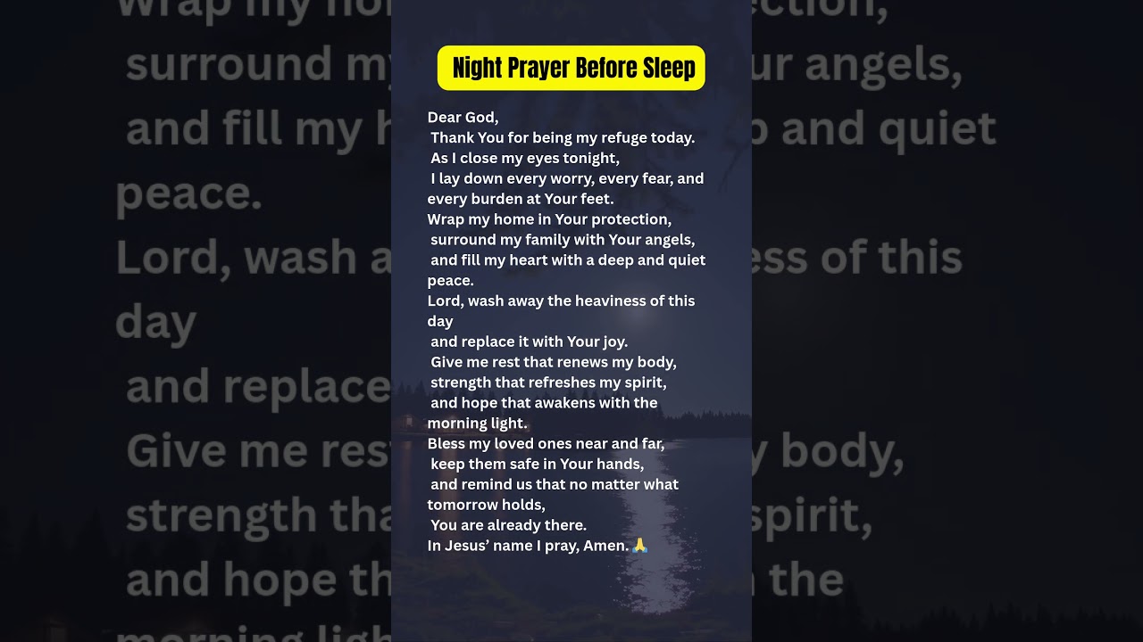 Prayer before sleep 