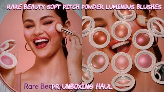 RARE BEAUTY SOFT PITCH POWDER LUMINOUS BLUSHES PR UNBOXING HAUL 😱🌟🌷🫶🏽