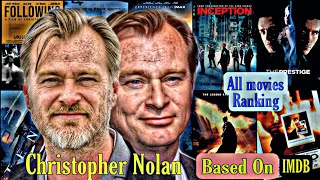 Christopher Nolan all movies Ranking based on IMDB|#christophernolan #movieslist