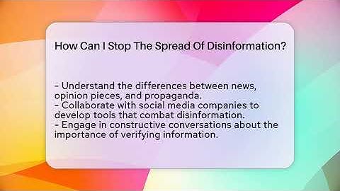 How Can I Stop The Spread Of Disinformation? - Everyday-Networking