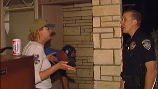 Cops Tv show Palm Springs California. Neighborhood disturbance call/loud music. (2002).