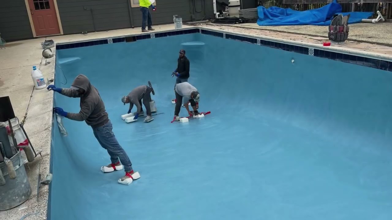 ✨ Pool Remodel Transformation | Cobalt Blue Tile & Seashore Finish