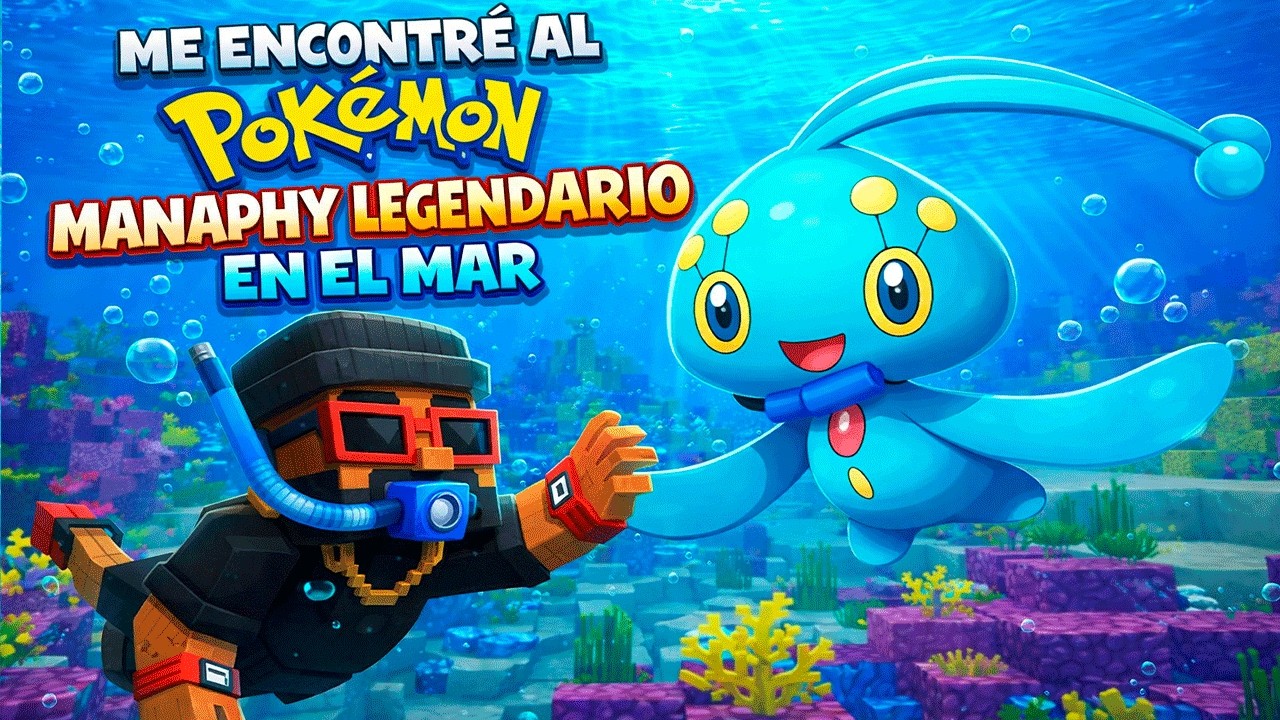 Cobbleverse 🔥 Encontré al Pokémon Legendario Manaphy en el Mar 🌊 | Minecraft Pokémon