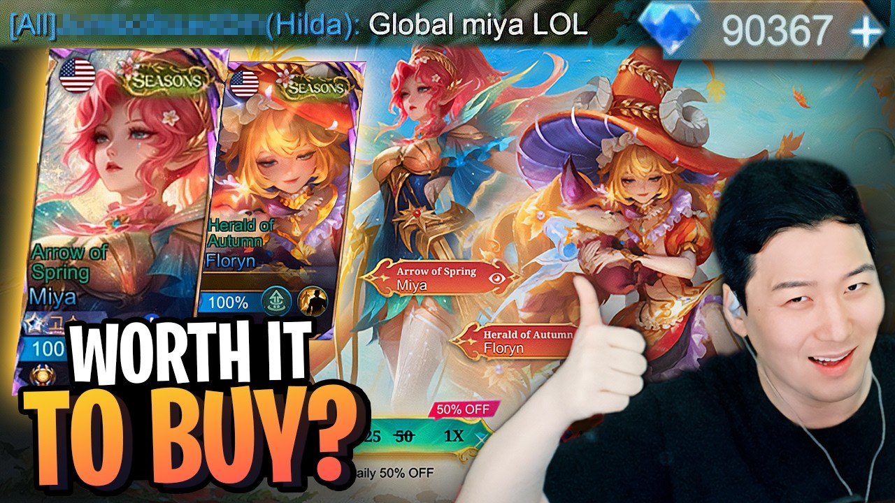 How much are new Miya and Floryn Skins? Review & Gameplay | MLBB Arrow of Springs & Herald of Autumn